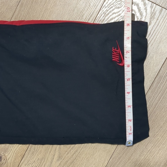 Vintage Nike Pants Black Red Stripe Lined Windbreaker Basketball warm size M - Picture 10 of 10